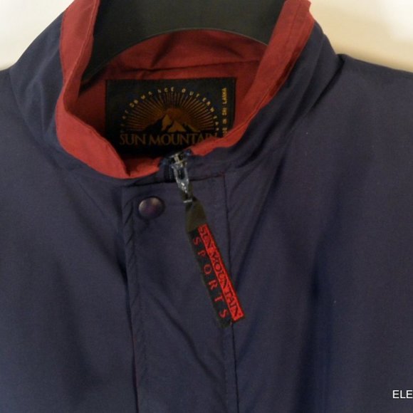 Sun Mountain Windbreaker Jacket Mens M Blue Full Zip Mesh Lined Golf Performance - Picture 3 of 11